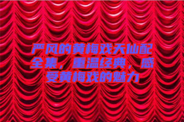 嚴(yán)風(fēng)的黃梅戲天仙配全集，重溫經(jīng)典，感受黃梅戲的魅力