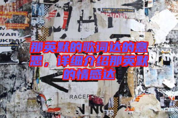 那英默的歌詞達的意思，詳細介紹那英默的情感達
