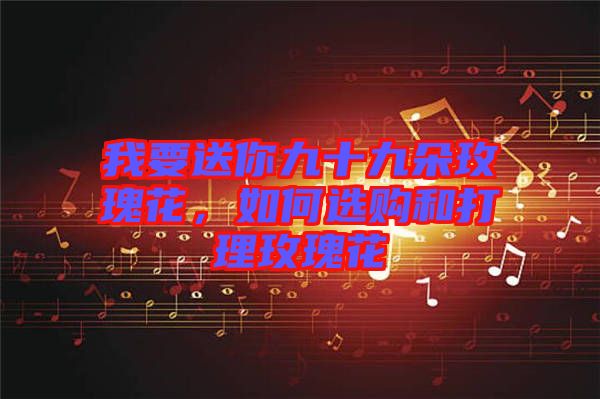 我要送你九十九朵玫瑰花，如何選購和打理玫瑰花