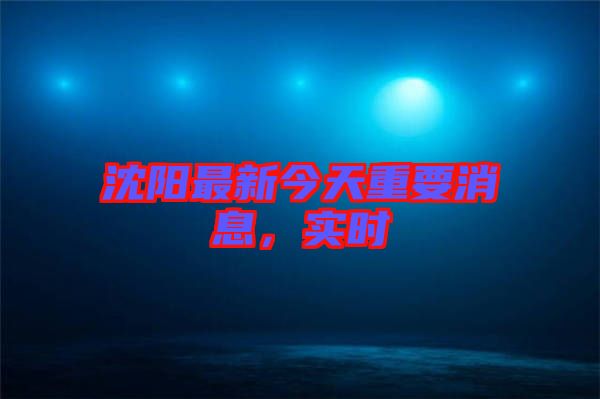 沈陽最新今天重要消息，實(shí)時