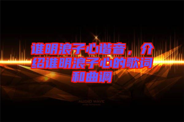 誰(shuí)明浪子心諧音，介紹誰(shuí)明浪子心的歌詞和曲調(diào)