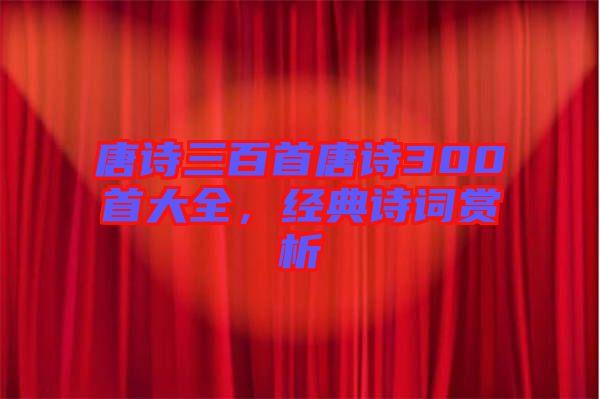 唐詩三百首唐詩300首大全，經(jīng)典詩詞賞析
