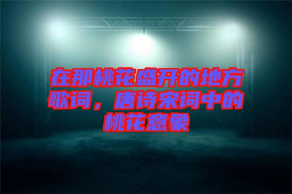 在那桃花盛開(kāi)的地方歌詞，唐詩(shī)宋詞中的桃花意象