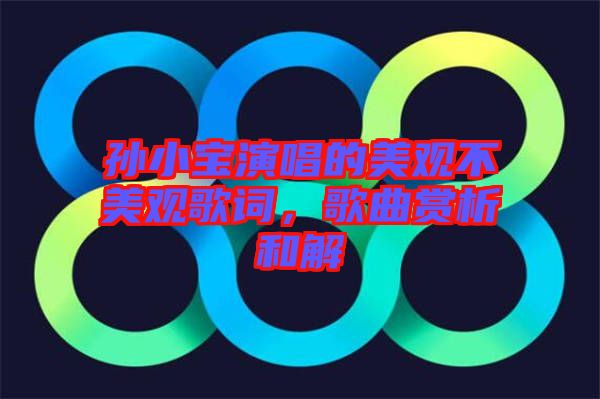 孫小寶演唱的美觀不美觀歌詞，歌曲賞析和解