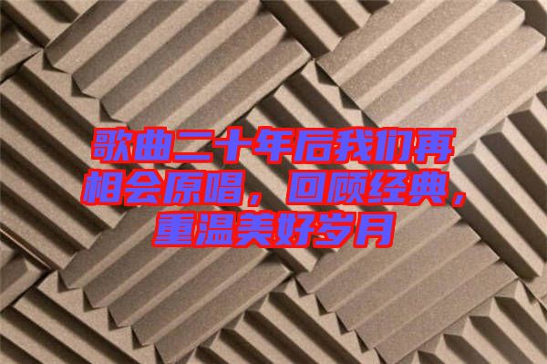 歌曲二十年后我們?cè)傧鄷?huì)原唱，回顧經(jīng)典，重溫美好歲月