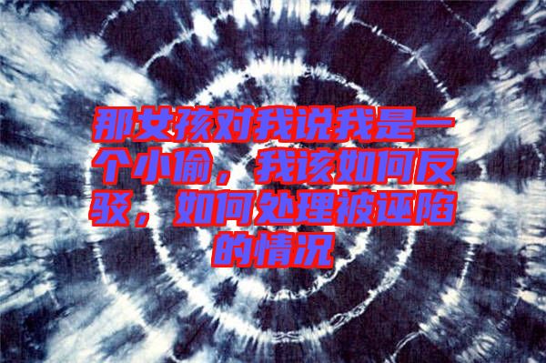 那女孩對我說我是一個小偷，我該如何反駁，如何處理被誣陷的情況