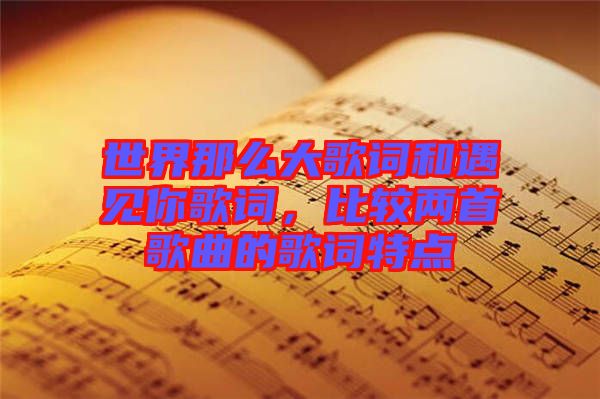 世界那么大歌詞和遇見你歌詞，比較兩首歌曲的歌詞特點(diǎn)