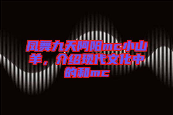 鳳舞九天阿陽(yáng)mc小山羊，介紹現(xiàn)代文化中的和mc