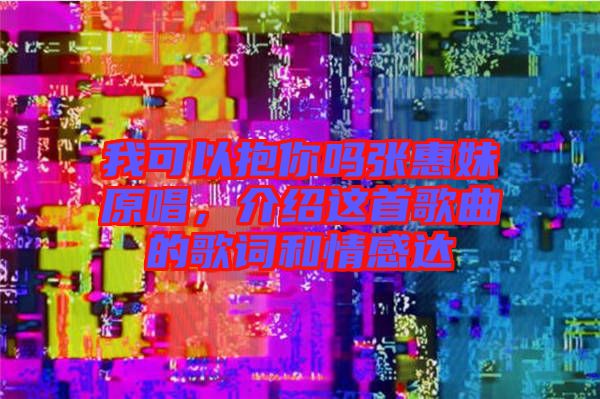 我可以抱你嗎張惠妹原唱，介紹這首歌曲的歌詞和情感達(dá)
