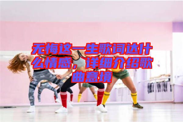 無悔這一生歌詞達(dá)什么情感，詳細(xì)介紹歌曲意境