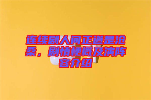 連續(xù)劇人間正道是滄桑，劇情梗概及演陣容介紹