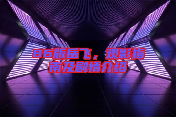 86版岳飛，觀影指南及劇情介紹