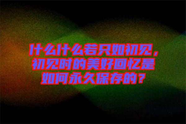 什么什么若只如初見，初見時(shí)的美好回憶是如何永久保存的？