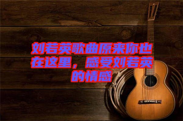 劉若英歌曲原來(lái)你也在這里，感受劉若英的情感