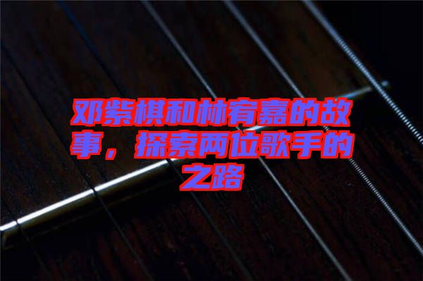 鄧紫棋和林宥嘉的故事，探索兩位歌手的之路