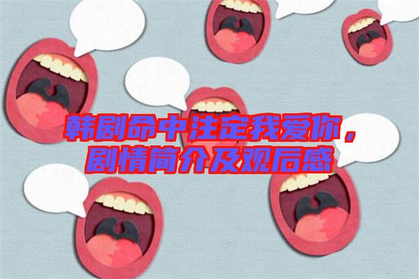 韓劇命中注定我愛你，劇情簡(jiǎn)介及觀后感