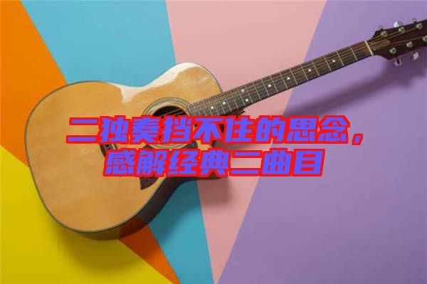 二獨奏擋不住的思念，感解經(jīng)典二曲目