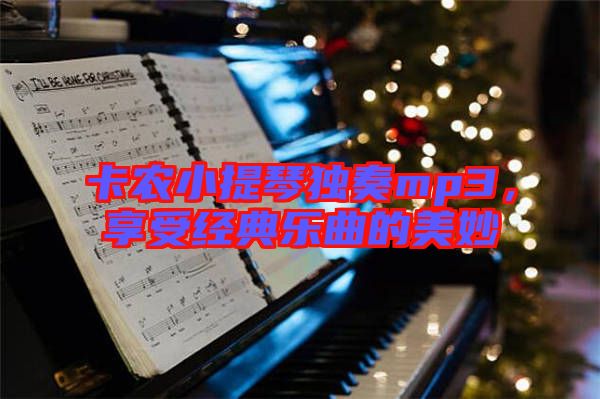 卡農(nóng)小提琴獨奏mp3，享受經(jīng)典樂曲的美妙