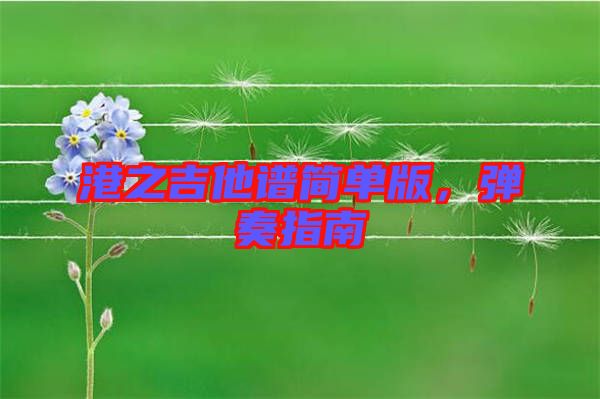 港之吉他譜簡單版，彈奏指南