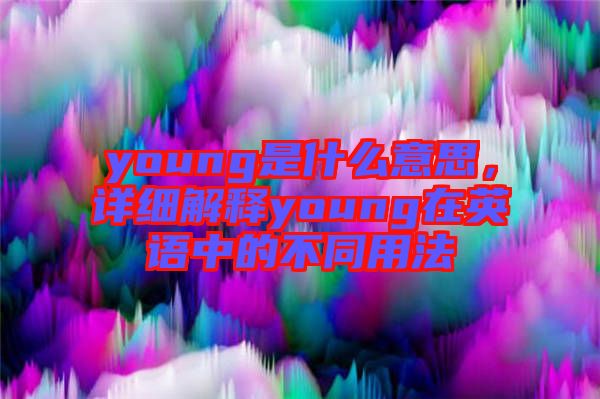young是什么意思，詳細解釋young在英語中的不同用法