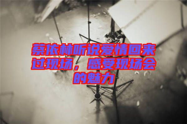 蔡依林聽(tīng)說(shuō)愛(ài)情回來(lái)過(guò)現(xiàn)場(chǎng)，感受現(xiàn)場(chǎng)會(huì)的魅力
