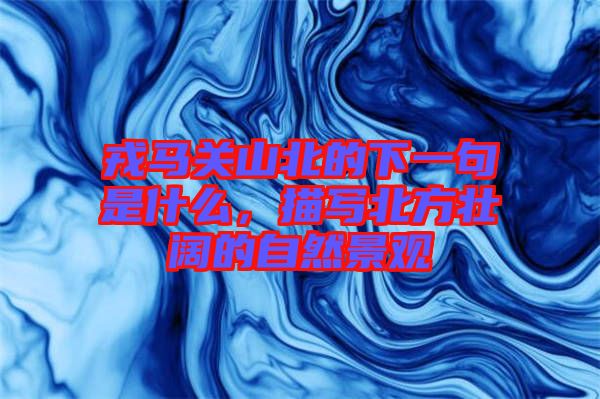 戎馬關山北的下一句是什么，描寫北方壯闊的自然景觀