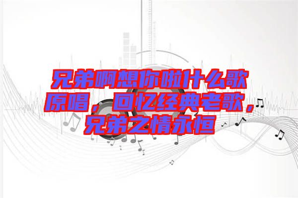 兄弟啊想你啦什么歌原唱，回憶經(jīng)典老歌，兄弟之情永恒
