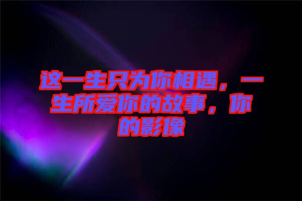這一生只為你相遇，一生所愛你的故事，你的影像