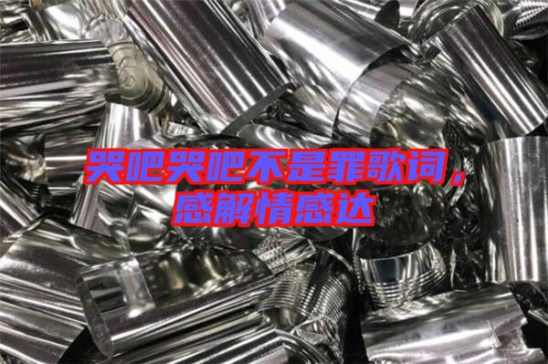 哭吧哭吧不是罪歌詞，感解情感達(dá)