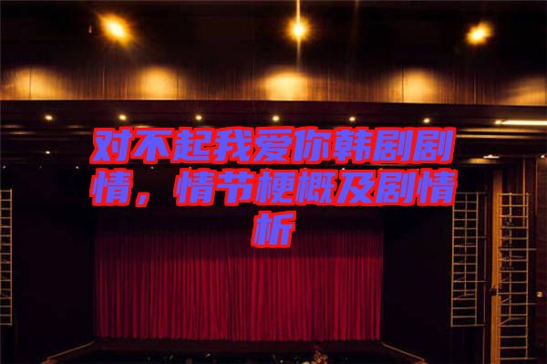對(duì)不起我愛(ài)你韓劇劇情，情節(jié)梗概及劇情析