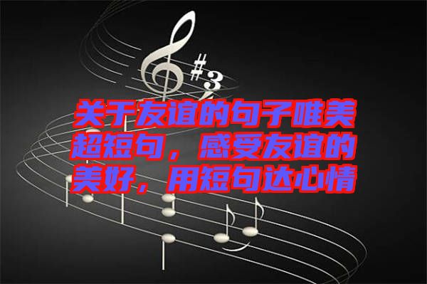 關(guān)于友誼的句子唯美超短句，感受友誼的美好，用短句達(dá)心情