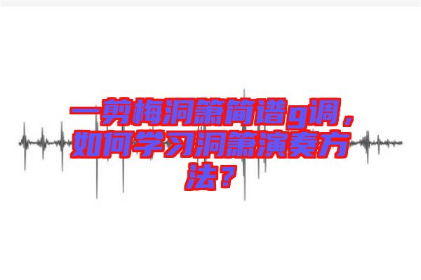 一剪梅洞簫簡(jiǎn)譜g調(diào)，如何學(xué)習(xí)洞簫演奏方法？