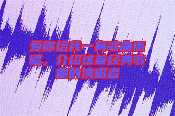 愛你給我一身歌曲原唱，介紹這首經(jīng)典歌曲的演唱者