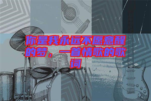 你是我永遠(yuǎn)不愿意醒的夢(mèng)，一首情歌的歌詞