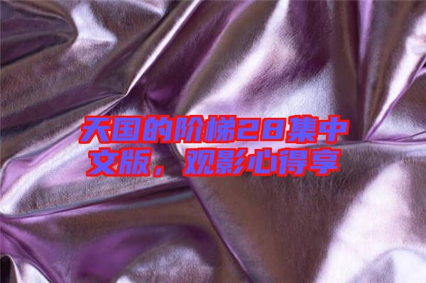 天國的階梯28集中文版，觀影心得享