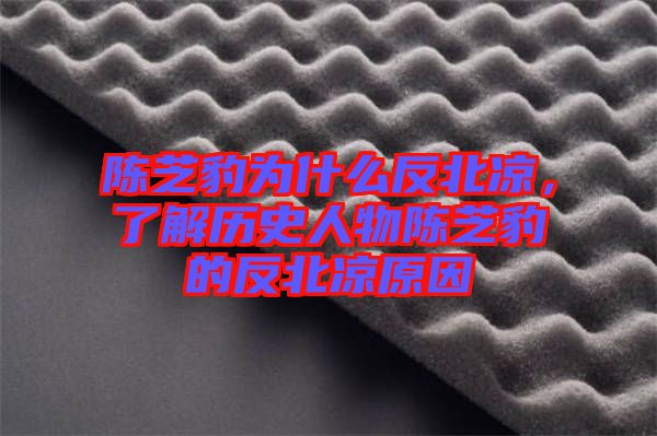 陳芝豹為什么反北涼，了解歷史人物陳芝豹的反北涼原因