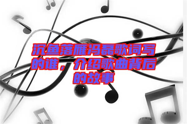 沉魚落雁馮磊歌詞寫的誰，介紹歌曲背后的故事