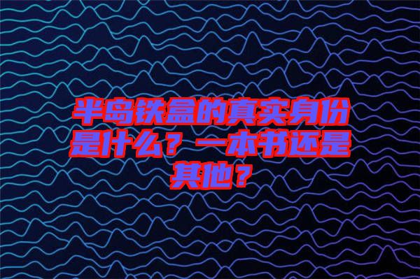 半島鐵盒的真實身份是什么？一本書還是其他？