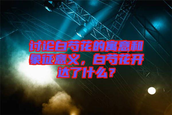 討論白芍花的寓意和象征意義，白芍花開達(dá)了什么？