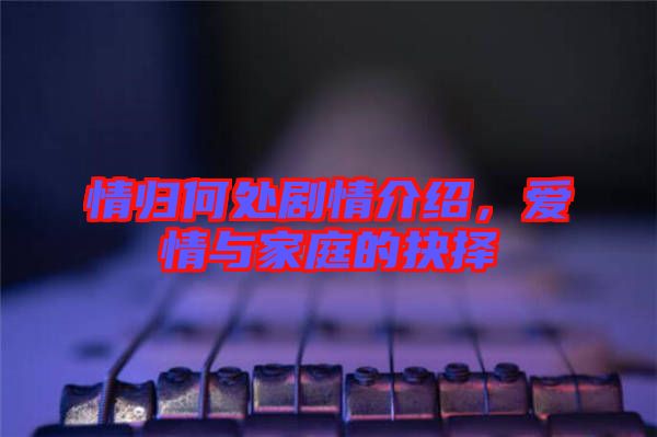 情歸何處劇情介紹，愛情與家庭的抉擇