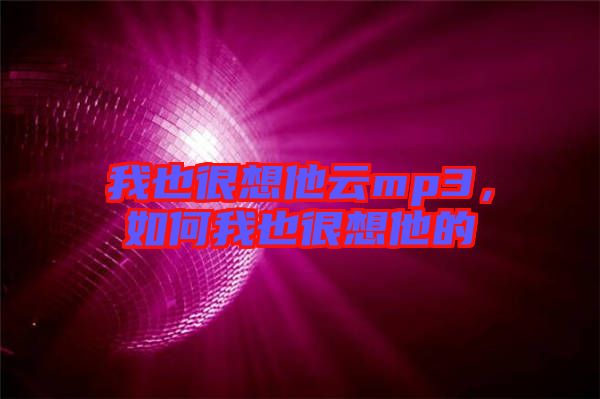 我也很想他云mp3，如何我也很想他的