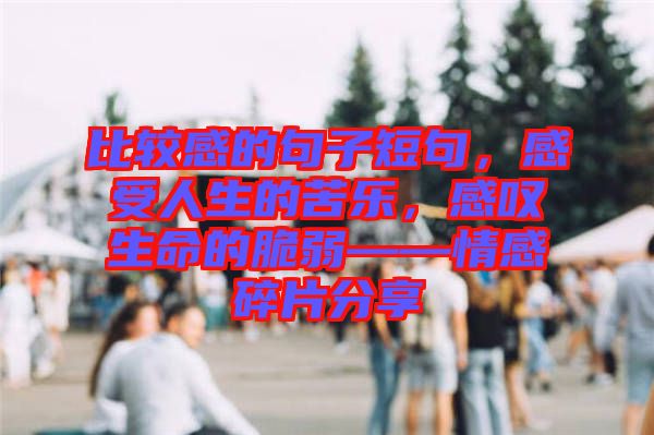 比較感的句子短句，感受人生的苦樂，感嘆生命的脆弱——情感碎片分享