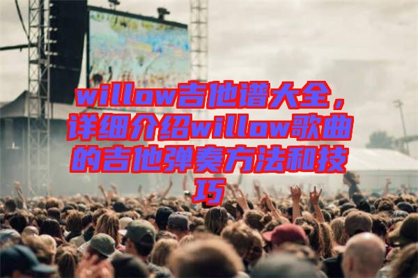 willow吉他譜大全，詳細介紹willow歌曲的吉他彈奏方法和技巧