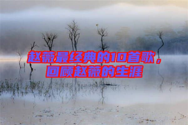 趙薇最經(jīng)典的10首歌，回顧趙薇的生涯