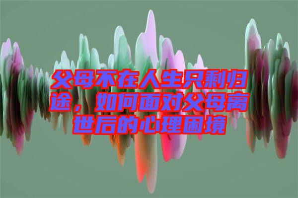 父母不在人生只剩歸途，如何面對父母離世后的心理困境