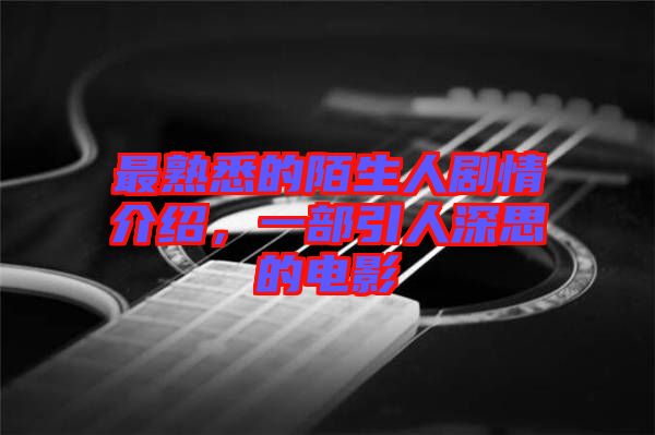 最熟悉的陌生人劇情介紹，一部引人深思的電影