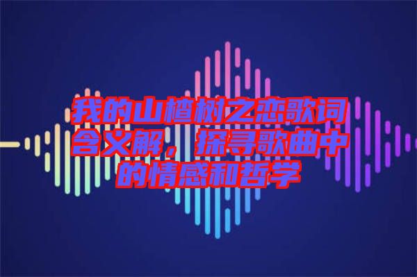 我的山楂樹(shù)之戀歌詞含義解，探尋歌曲中的情感和哲學(xué)