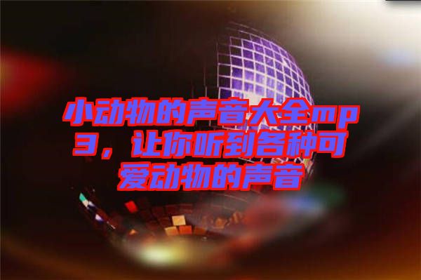 小動(dòng)物的聲音大全mp3，讓你聽(tīng)到各種可愛(ài)動(dòng)物的聲音