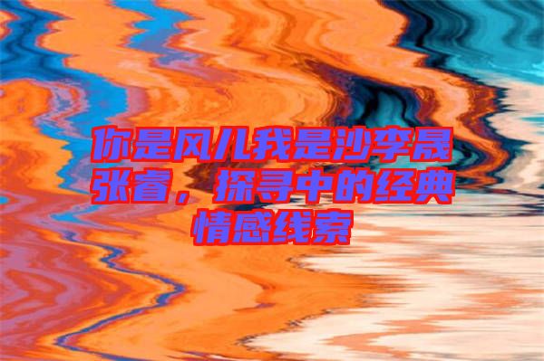 你是風(fēng)兒我是沙李晟張睿，探尋中的經(jīng)典情感線索