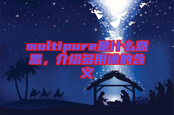 multipure是什么意思，介紹多用途的含義